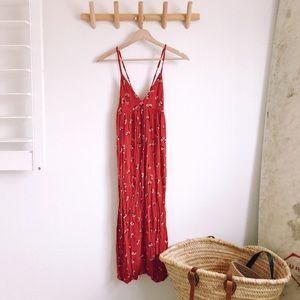 Billabong Red Ditsy Midi Dress